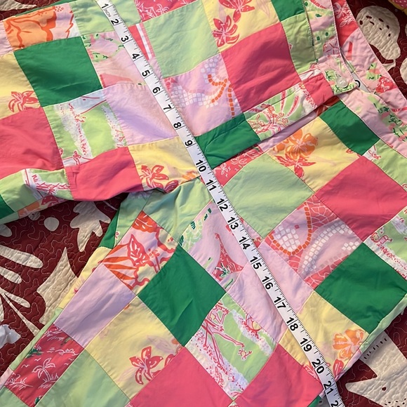 Lilly Pulitzer patchwork capris pants sz 10 - Picture 7 of 10
